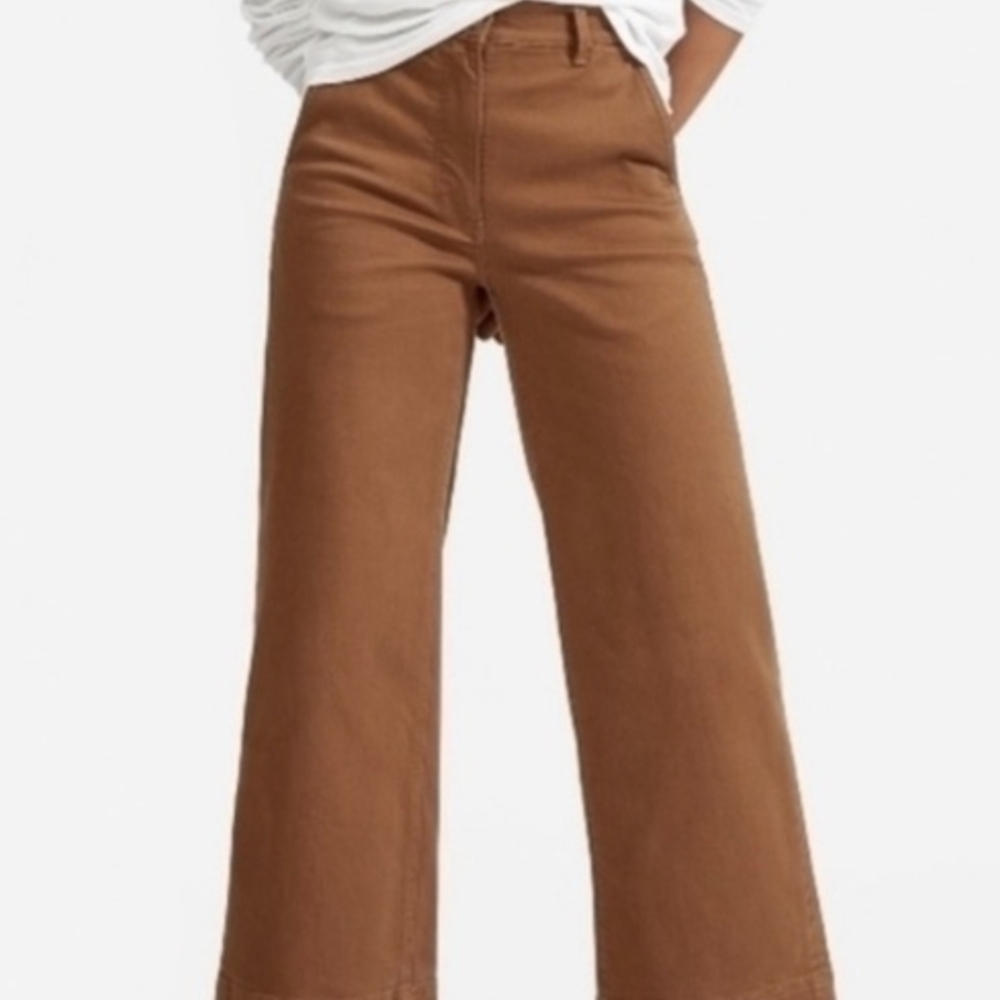 Everlane Tan Flare Jeans